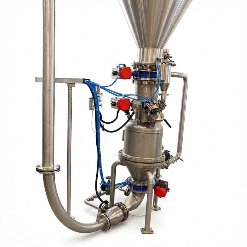 Pneumatic conveying tank and powder pump system